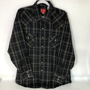 Plains Western Wear Mens Pearl Snap Shirt LS